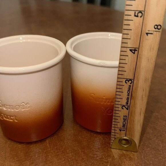 Set Of 2 Saint Benoit Yogurt Ceramic Cups - Picture 6 of 7